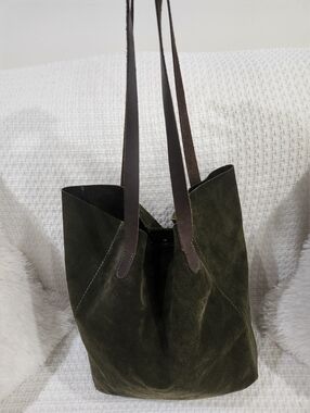 Suede Tote Bag, Hobo Bag, Shoulder Bag, Gorgeous Color.